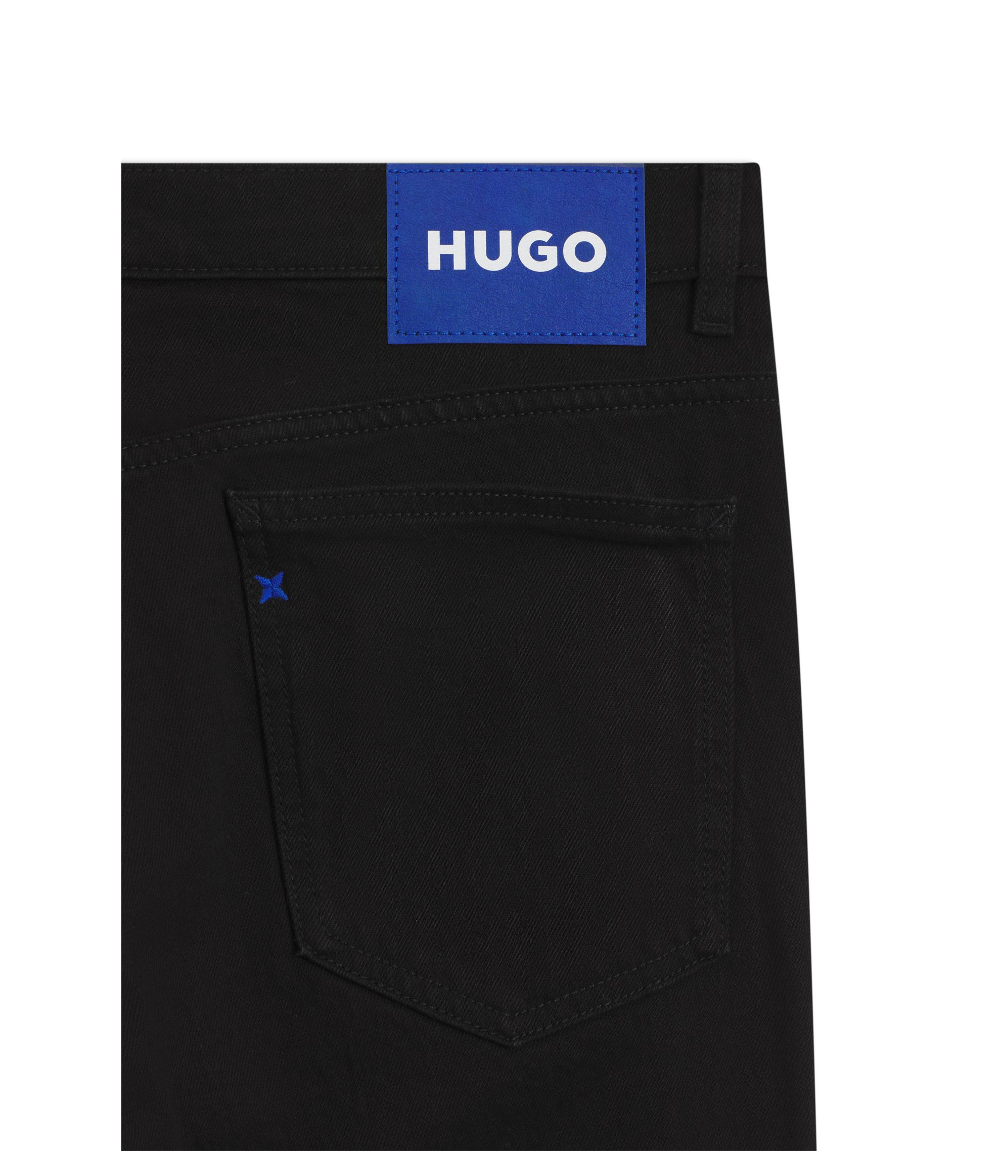 HUGO - スリムフィットジーンズ ブラック ストレッチデニム - ブラック