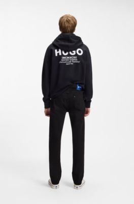 Slim-fit jeans van zwart stretchdenim, Zwart