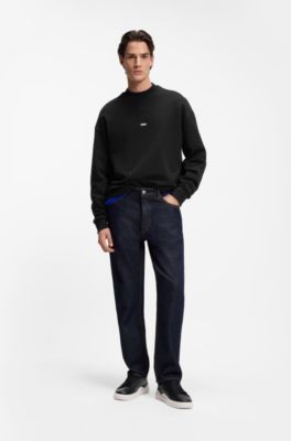 Regular-fit jeans in dark-blue denim, Dark Blue