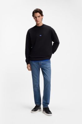 Slim-fit jeans in mid-blue stretch denim, Blue