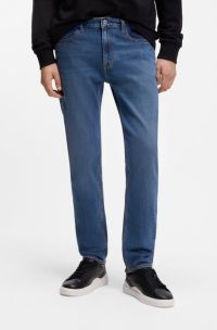 Jeans slim fit in denim elasticizzato blu, Blu