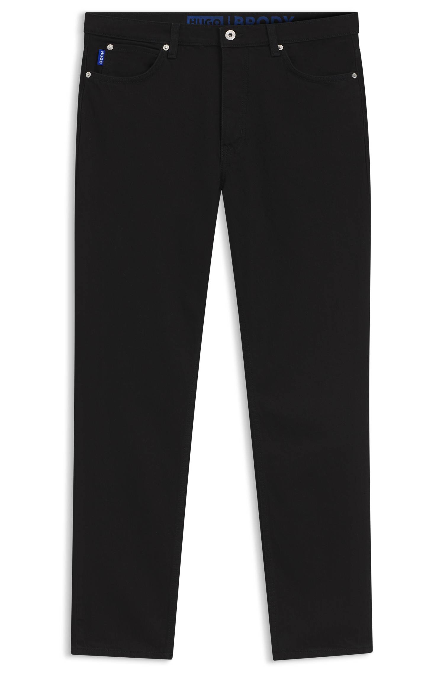 Hugo Tapered-fit jeans in black stretch denim herr – bild 4