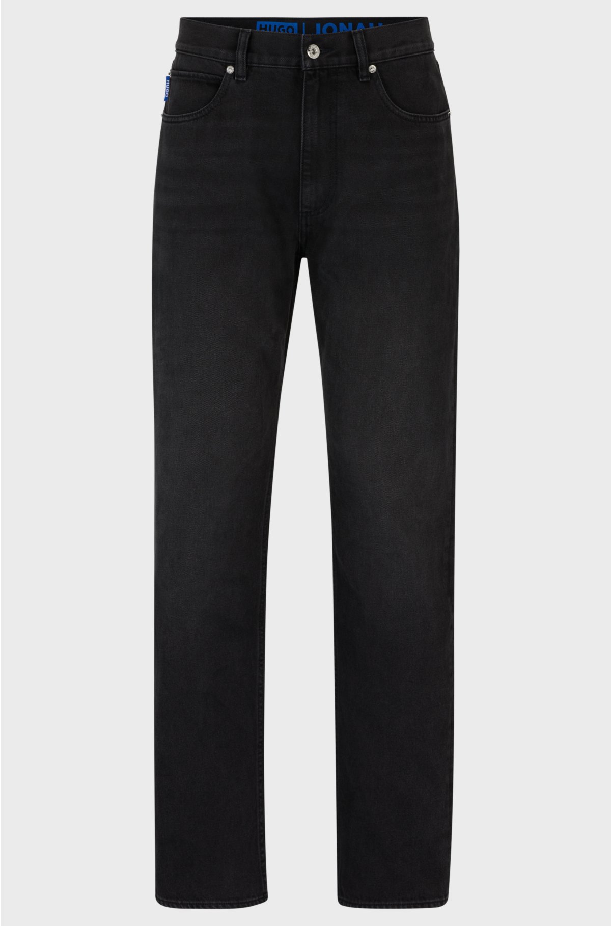 Regular-fit jeans in dark-grey denim, Dark Grey
