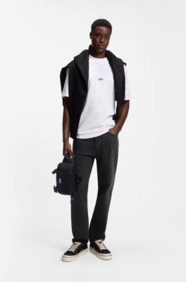 Regular-fit jeans in dark-grey denim, Dark Grey