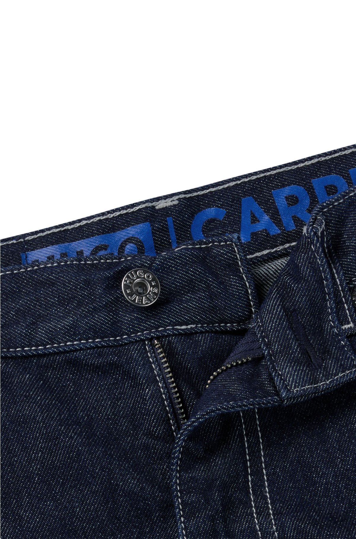 Carpenter-style baggy-fit jeans in rinse-wash denim, Dark Blue