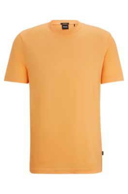 BOSS Regular fit T shirt in structured mercerised cotton