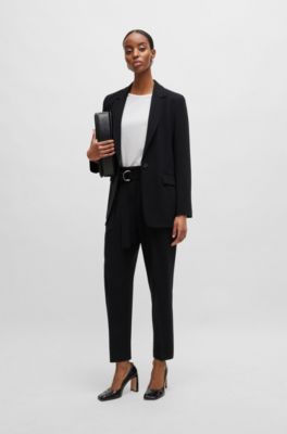 コットンジャージー Tシャツ ロールドカフス, ホワイト