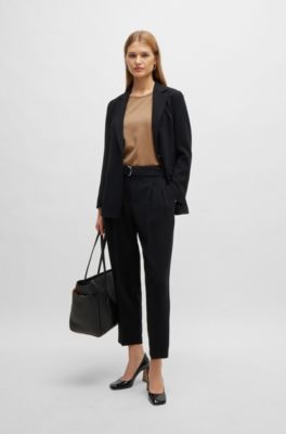 T-Shirt aus Baumwoll-Jersey mit umgeschlagenen &Auml;rmelb&uuml;ndchen, Beige