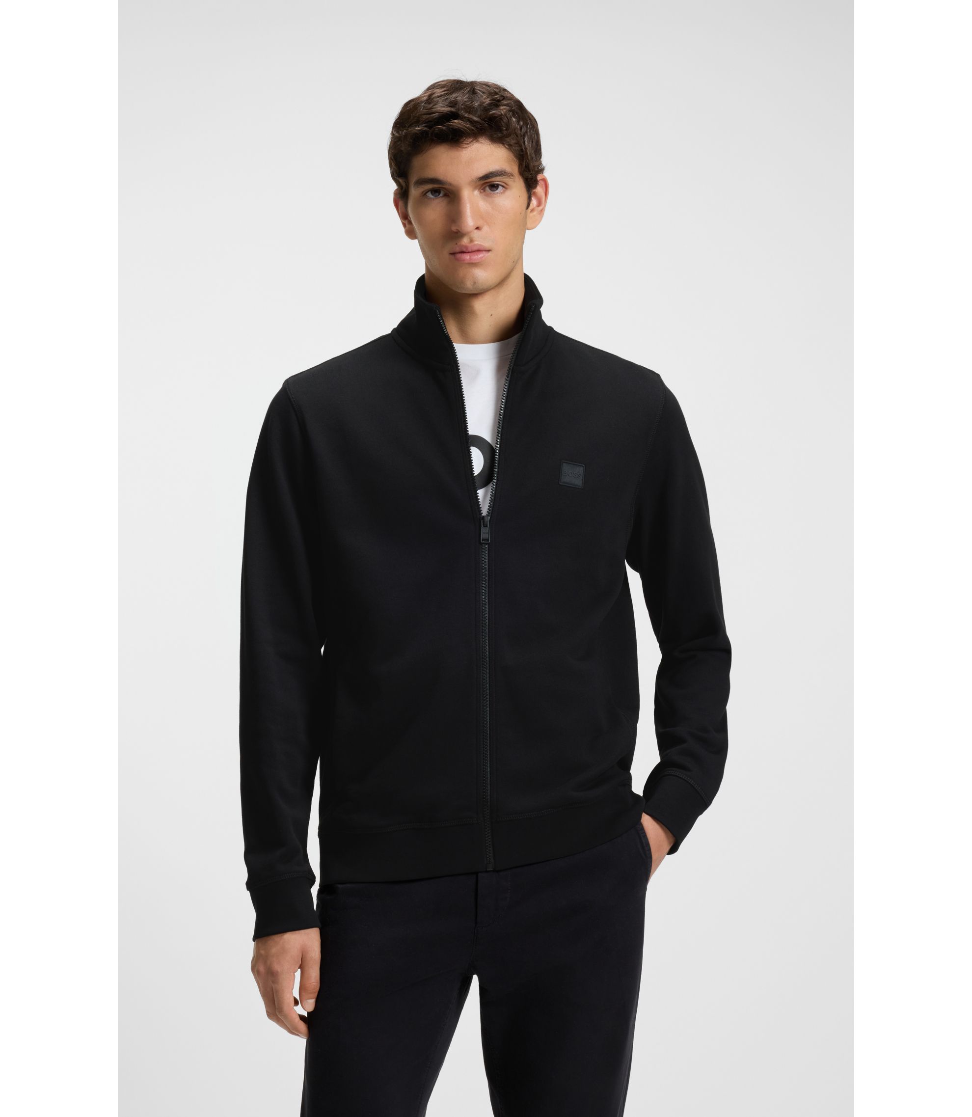HUGO BOSS ネイビー ジップアップジャケット Hugo Boss Men's Tracksuit Jacket Zip-Up Dark Blue | eBay