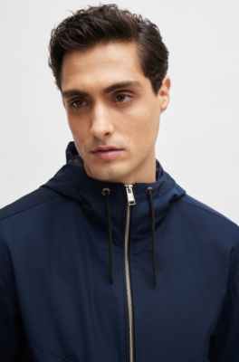 BOSS Waterrepellent hooded jacket in a regular fit