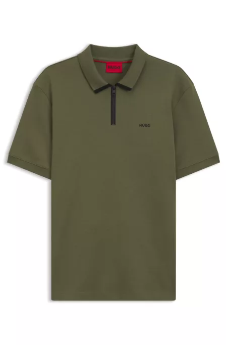 Poloshirt aus Baumwoll-Piqué mit Kontrast-Logo
