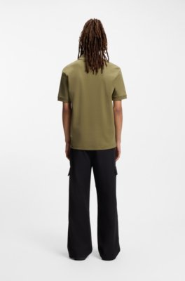 Hugo Cotton piqué polo shirt with zip neckline pikéer herr – bild 3