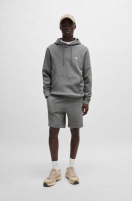 BOSS - Regular-Fit Shorts aus Baumwoll-Terry mit Logo-Aufnäher