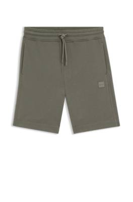 Boss Cotton-terry shorts with logo patch herr – bild 4