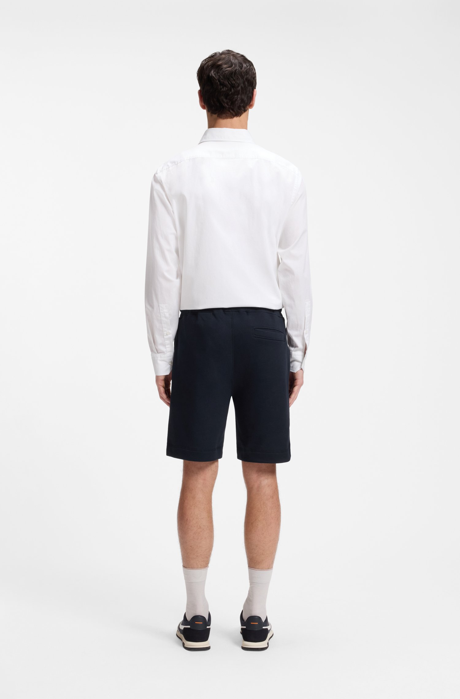 Boss Cotton-terry shorts with logo patch herr – bild 3
