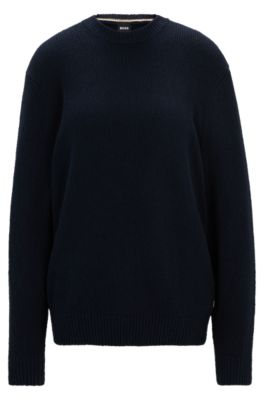 BOSS - Bouclé-knit sweater in a cotton blend