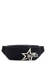 Sac ceinture BOSS x Perfect Moment en softshell avec logo spécial, Noir