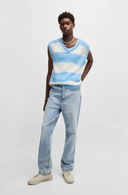 Baggy-fit jeans in heavyweight cotton denim