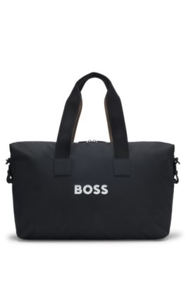 Sac de voyage à logo contrastant et bandoulière amovible