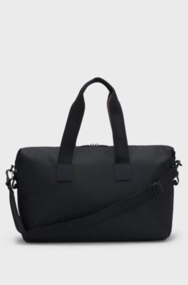 Contrast-logo holdall with detachable strap , Black