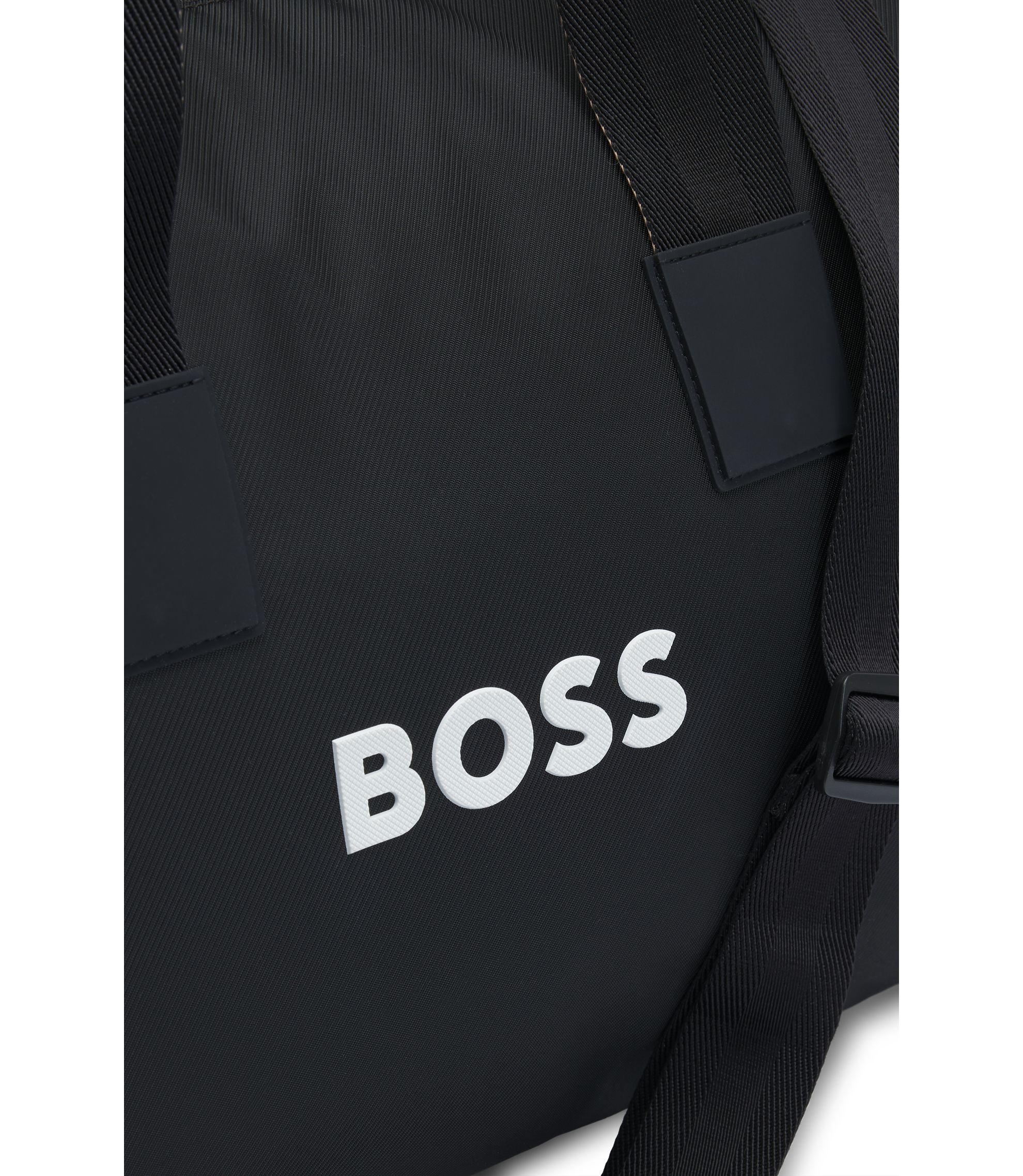 HUGO BOSS コントラストロゴ ボストンバッグ ストライプストラップ HUGO BOSS コントラストロゴ ボストンバッグ ストライプストラップ