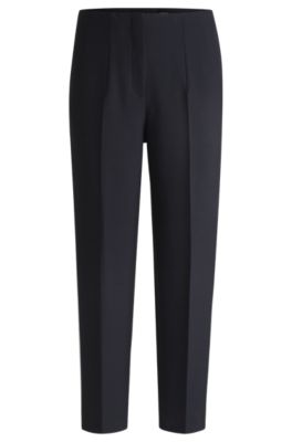 Relaxed-fit trousers in stretch fabric, Dark Blue