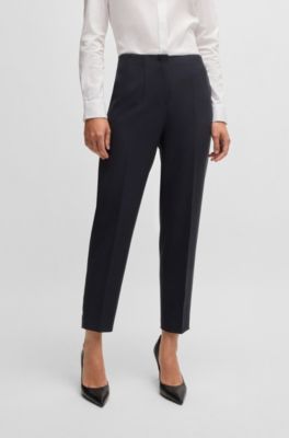 Relaxed-fit trousers in stretch fabric, Dark Blue