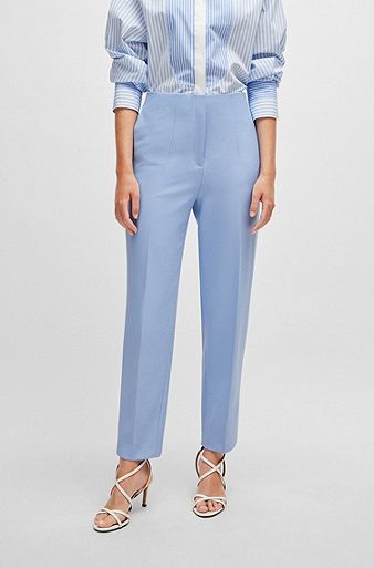 Relaxed-fit trousers with a tapered leg, Light Blue