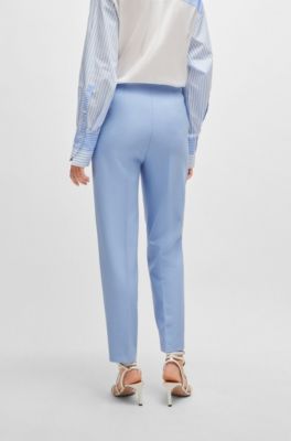 Relaxed-fit trousers in stretch fabric, Light Blue
