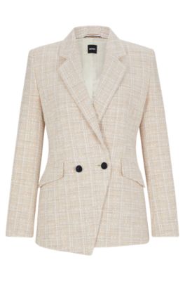 BOSS - Regular-fit jacket in tweed