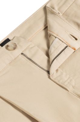 Shorts relaxed fit a vita alta n cotone elasticizzato, Beige chiaro