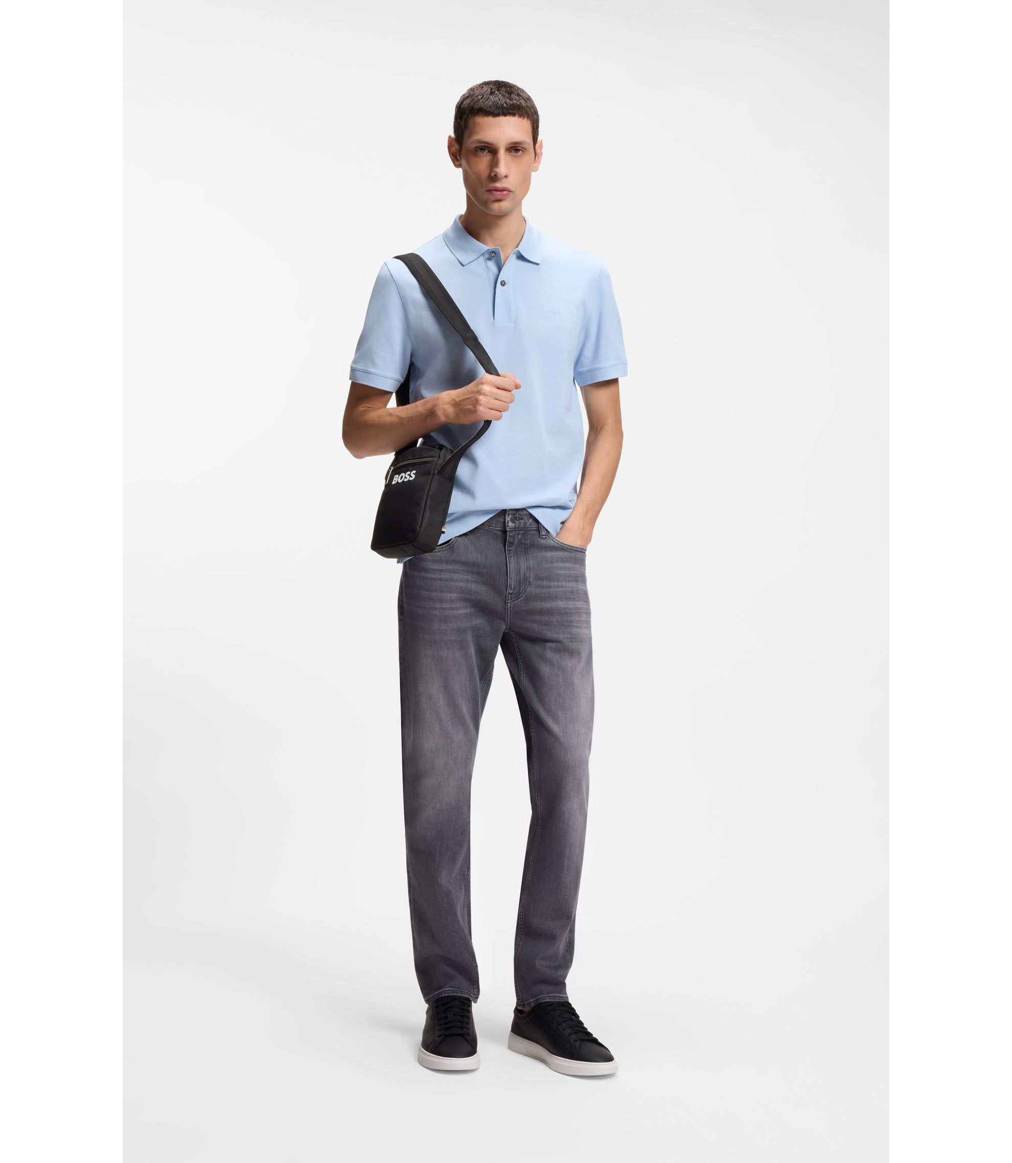 BOSS - クロスボディバッグ ストラクチャードファブリック レリーフ