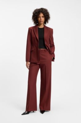 Cotton-blend slim-fit T-shirt with embroidered logo, Black