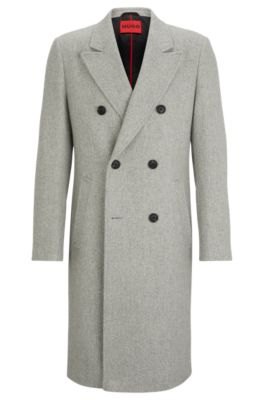 Hugo boss best sale double breasted coat