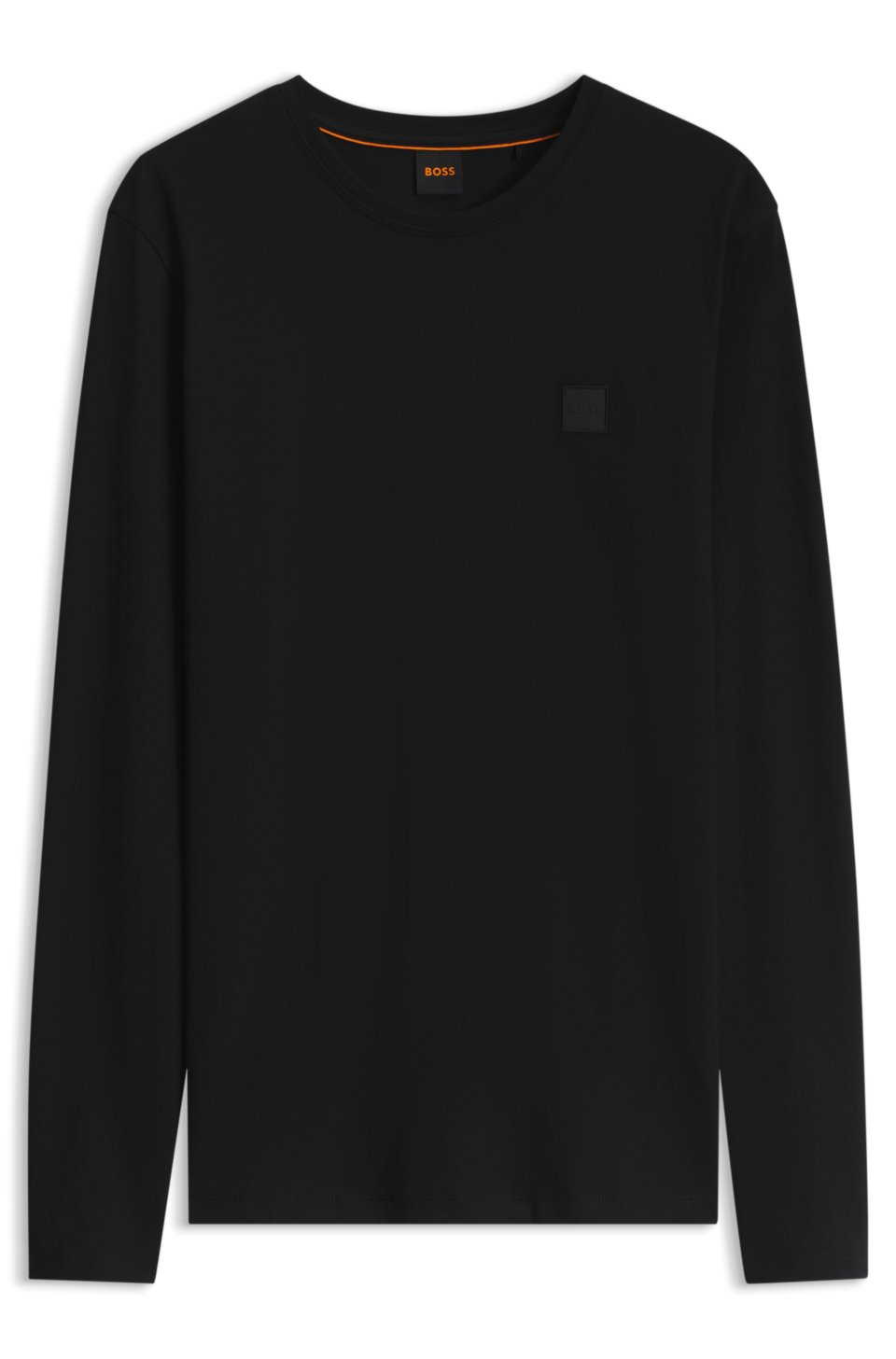 Long-sleeved T-shirt in cotton with logo patch