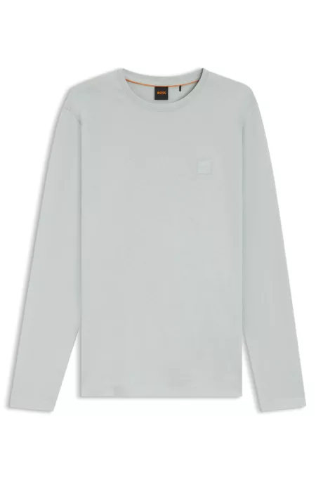 Cotton-jersey T-shirt with logo patch