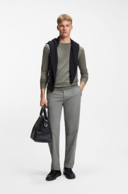 T-Shirt aus Baumwoll-Jersey mit Logo-Aufn&auml;her, Grau