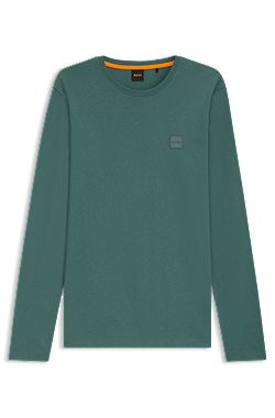 Cotton-jersey T-shirt with logo patch