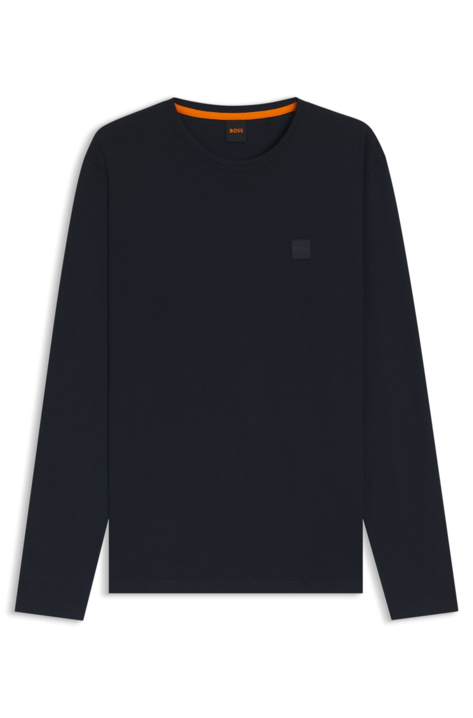 Long-sleeved T-shirt in cotton with logo patch