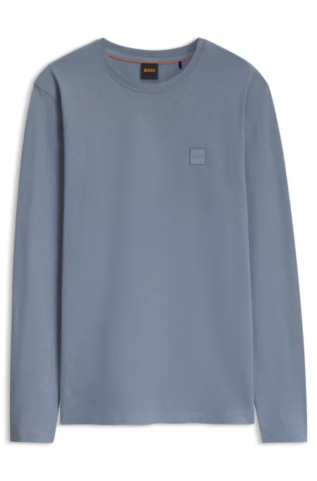 Longsleeve aus Baumwolle mit Logo-Patch