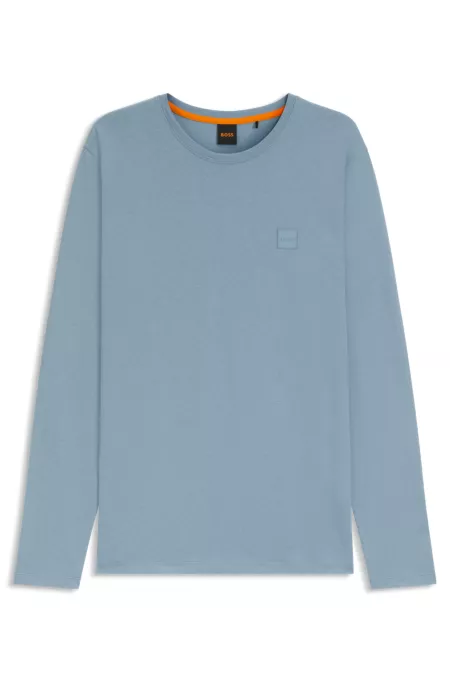 Cotton-jersey T-shirt with logo patch