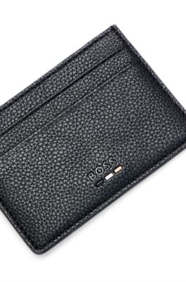 BOSS フェイクレザー カードホルダー マネークリップ付き