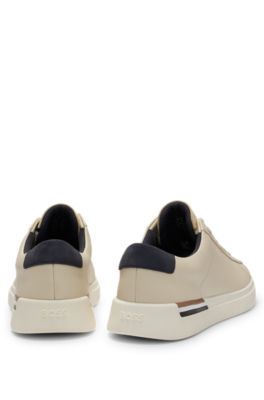 BOSS - Sneakers aus Leder und Nubukleder mit Cupsohle und Schnürung 