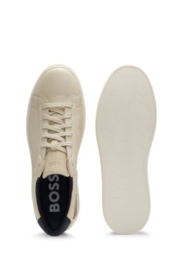 BOSS - Sneakers aus Leder und Nubukleder mit Cupsohle und Schnürung 