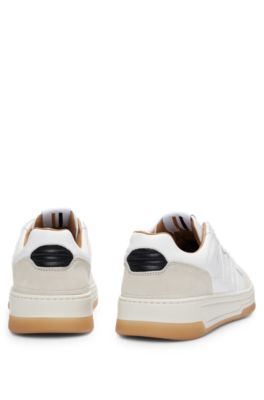 BOSS - Sneakers aus Leder und Veloursleder mit Signature-Streifen  