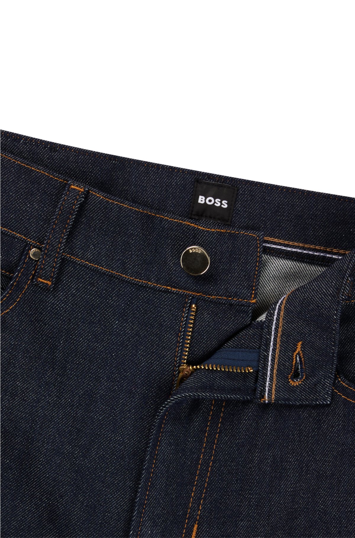 Slim-fit jeans in navy comfort-stretch denim, Dark Blue