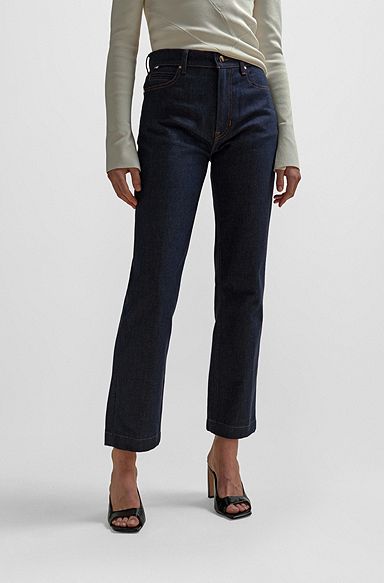 Slim-fit jeans van comfortabel marineblauw stretchdenim, Donkerblauw