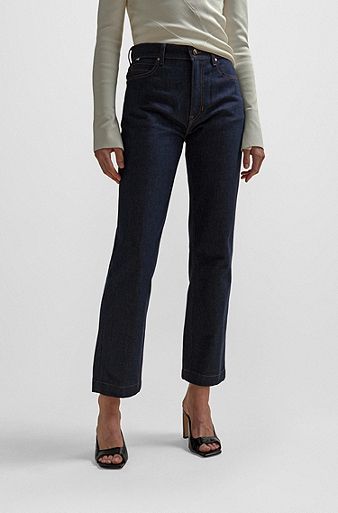 Marineblaue Slim-Fit Jeans aus bequemem Stretch-Denim, Dunkelblau