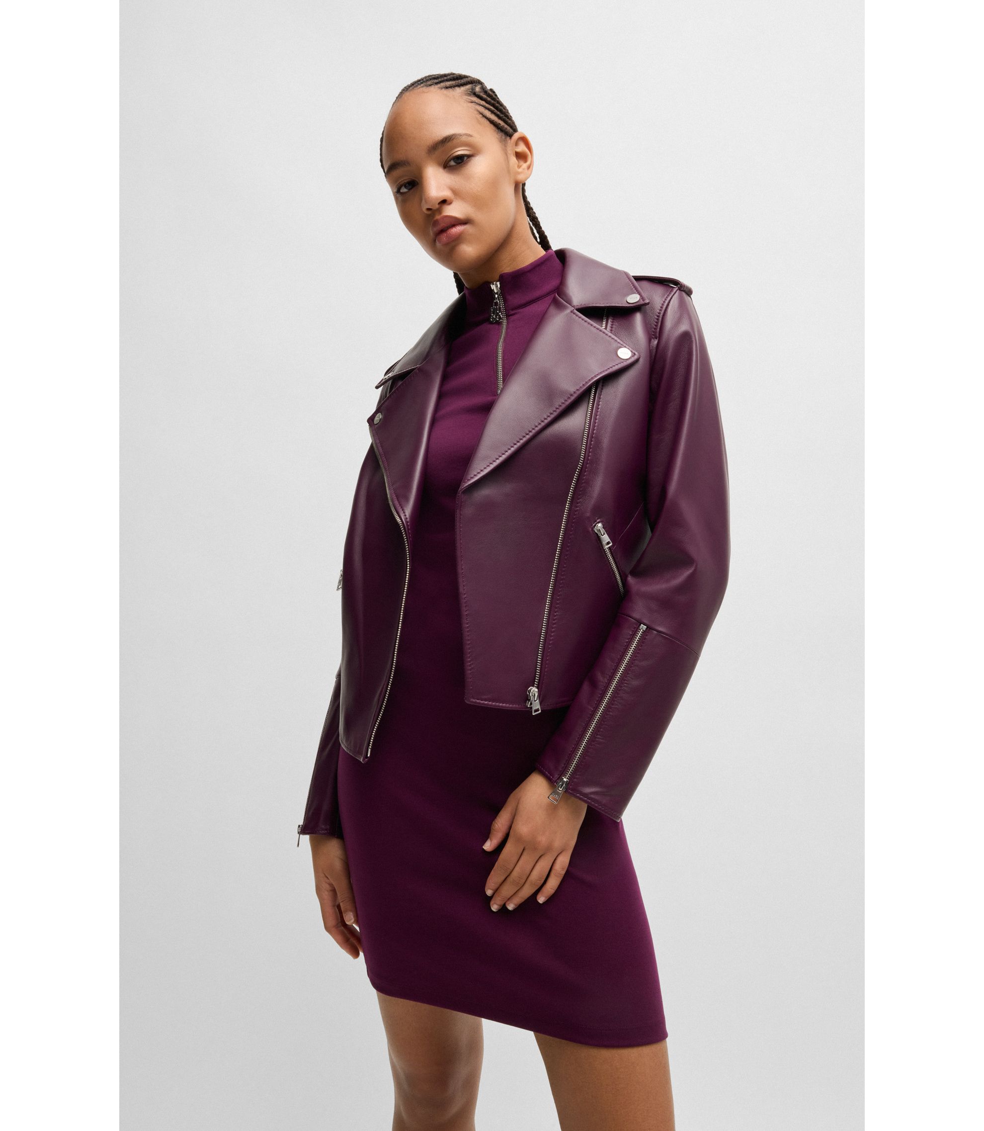 G*a様 short length double-zip blouson 42 Auralee Lamb Leather Zip Blouson Black – Neighbour