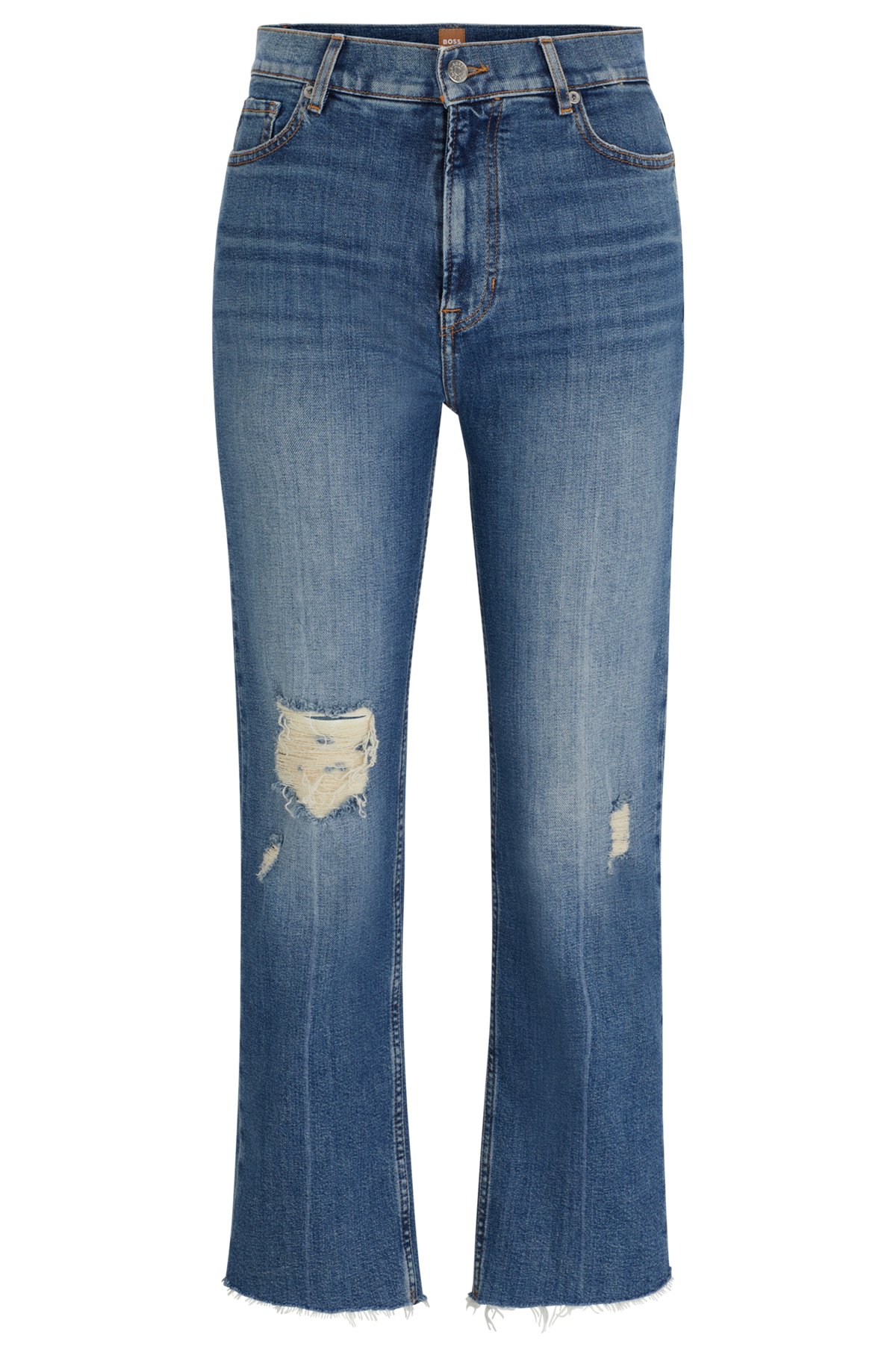 Slim-fit jeans van blauw stretchdenim, Blauw